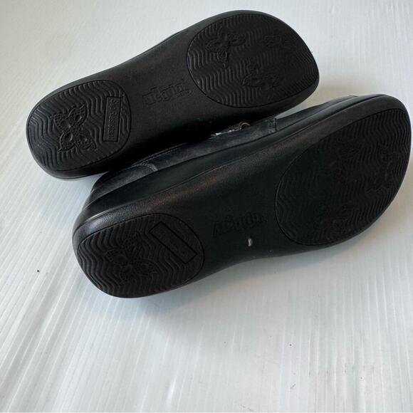 Alegria Khloe Leather Monk Strap Slip-Ons size 39 / 9 US black women’s shoes - Picture 10 of 11